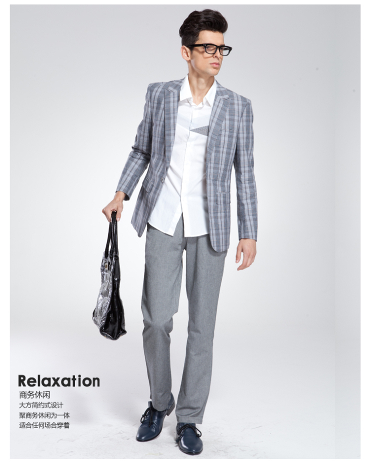 吉牡JIMS秋冬男装外套小西装男韩版潮英伦风