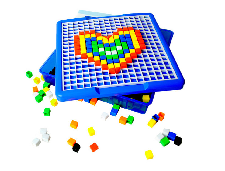 潜力玩具智力美术拼图桌面益智积木儿童塑料游