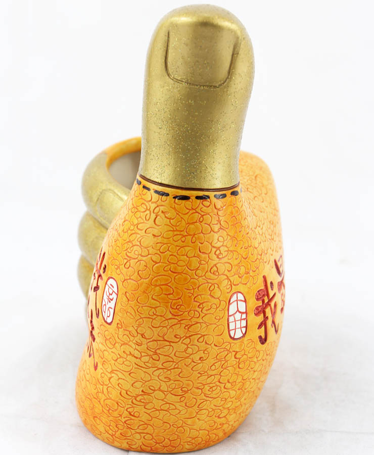 大井陶艺大拇指我最棒原创手工陶艺工艺品礼品