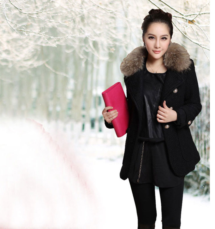 enloveme 汀娜美 秋冬新款女装<em>毛呢外套女中</em>长