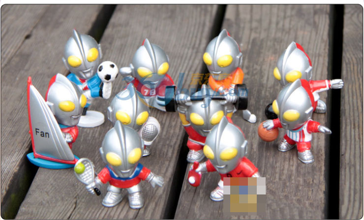 奥特曼公仔打怪兽 运动会版 一套10款 玩偶约5