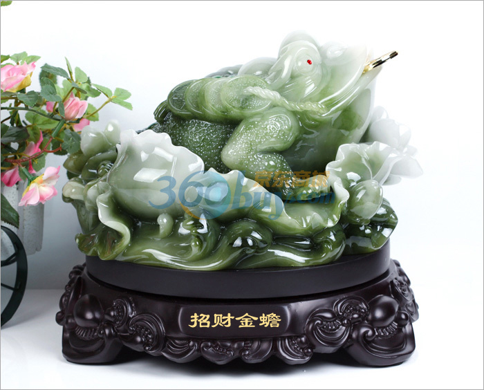 吉善缘 树脂金蟾摆件家居工艺品装饰品摆设开