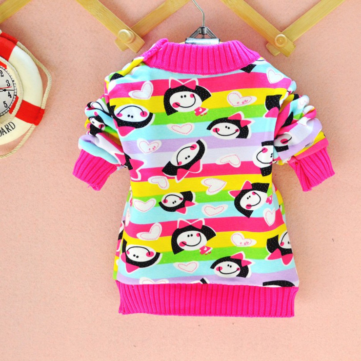 雅尚 2012冬季<em>儿童毛衣 女</em>ALLO头 <em>加厚加绒</em> 保