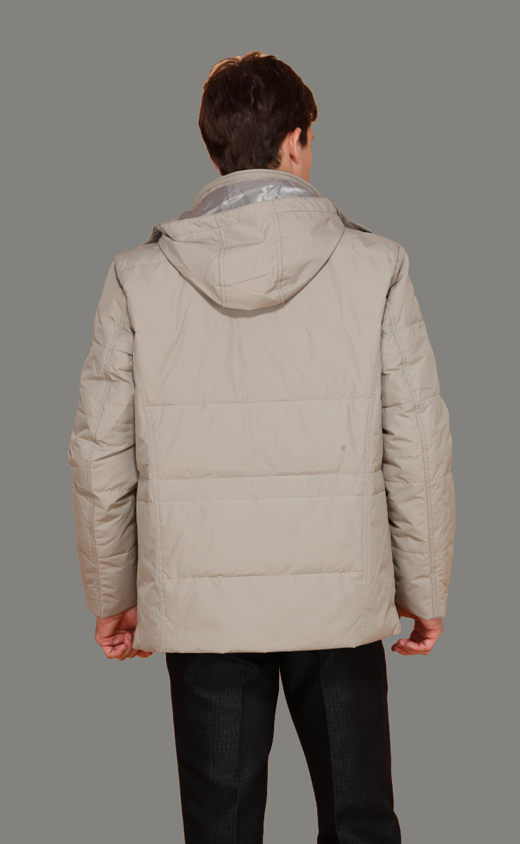 012佐道冬装新款羽绒服 浅色商务带帽羽绒服 