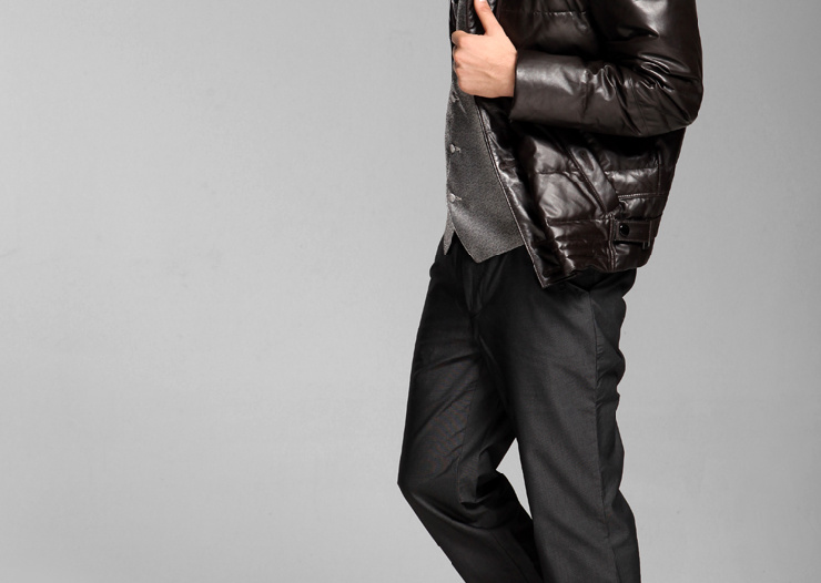 BILIJEAN比利珍男装真皮羽绒服皮衣外套L013