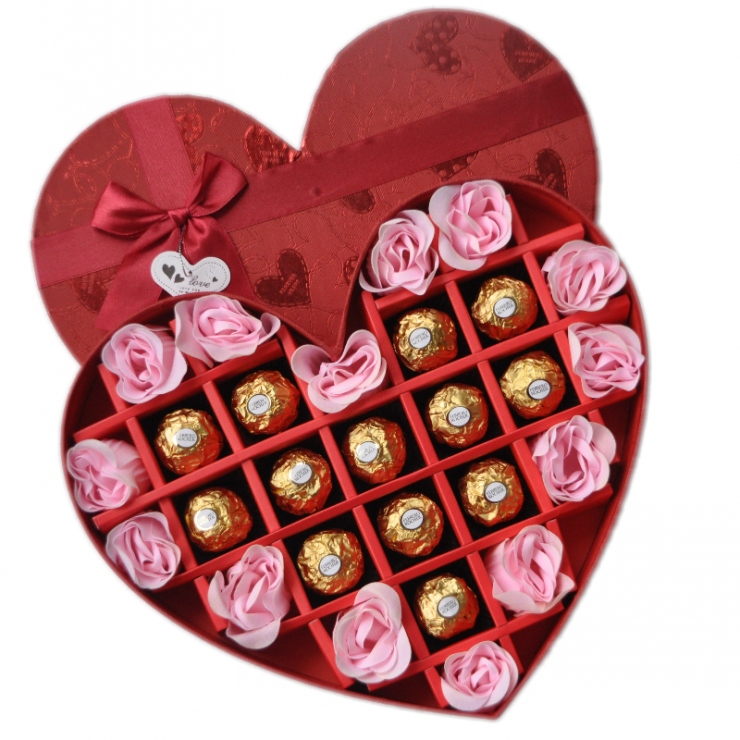 朵美鲜花卡通花束 费列罗巧克力礼盒DIY 生日礼