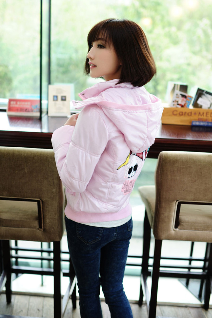 星崎舞 秋冬装新款 韩版女装连帽刺绣小女孩爆