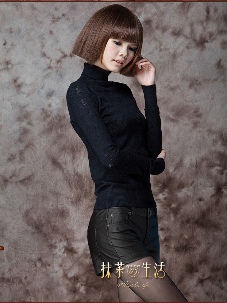 抹茶生活 2012<em>冬装</em>新款 <em>女</em>pu<em>皮短裤</em>中腰显瘦靴