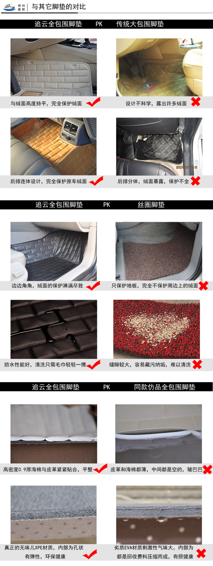 神州泰坦 奇瑞风云2大包围脚垫 风云2全包围脚