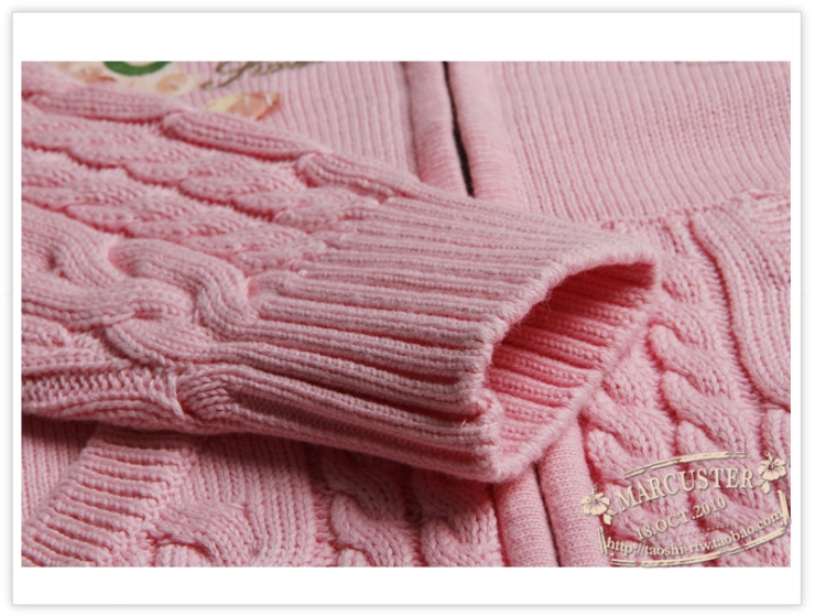 RTW 新款<em>童装</em>全棉<em>连帽</em>印花绣标<em>开衫毛衣</em>亲子