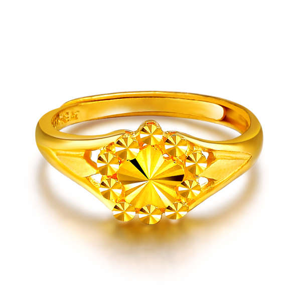 戴欧妮Dio<em></em>nLY 999千足<em>黄金</em>活口<em>女士戒指</em> 环绕