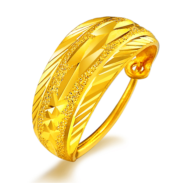 戴欧妮DiONLY 999千足黄金痴心耳钉 足金女士