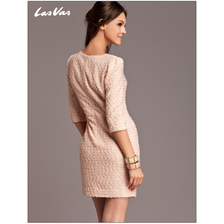 拉斯范思LasVas 服装城秋款连衣裙女装通勤修