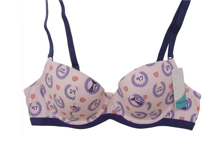 venies芬怡 假日乐园棉质<em>胸罩</em>中厚<em>杯</em>可插垫文