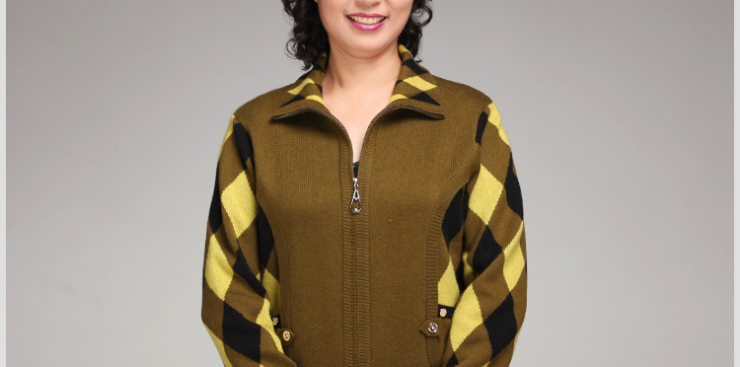 芯羊 秋季新品女装 <em>中老年休闲开衫</em>毛衣外套 长