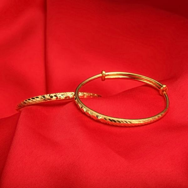 戴欧妮DiONLY 千足金黄金宝宝金饰宝宝手镯