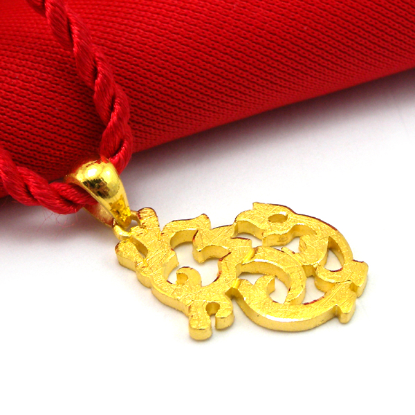 六福典雅珠宝24K999千足金吊坠 生肖龙结婚纯