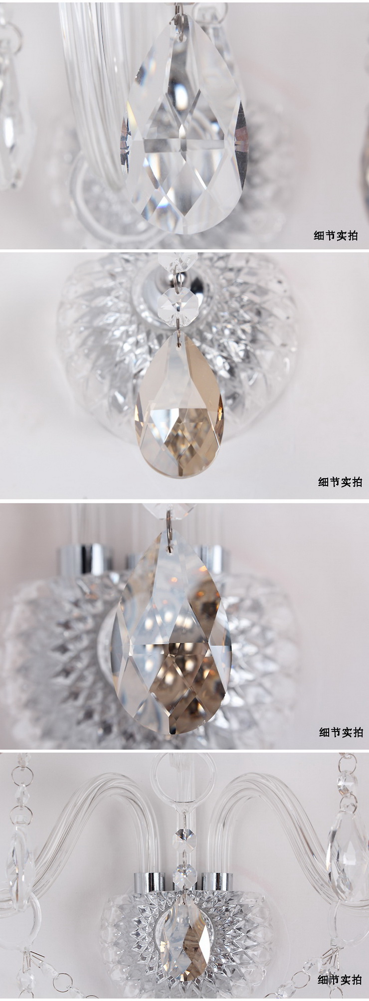 埃弗顿灯饰 MB9127-2水晶壁灯 欧式优雅高贵玻璃干邑色水晶双头壁灯 过道壁灯客厅卧室壁灯 黄色手折 k9水晶