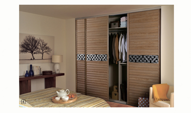 索菲亚C3框咖啡米兰腰线白橡木衣柜 可定制可