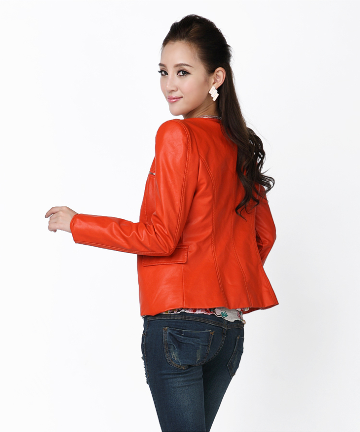 凯文 kvenstar 2012韩版秋装上衣女短款皮衣 新