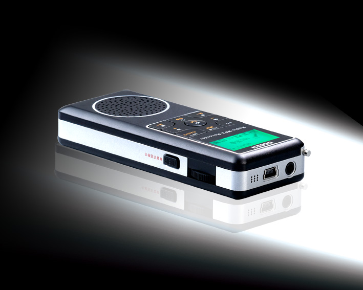 德劲De1127迷你收音机4G内存 老人便携钟控