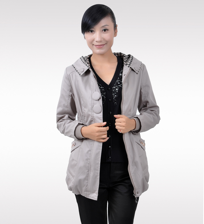 中老年外套女妈妈装秋装外套中年中长款休闲外