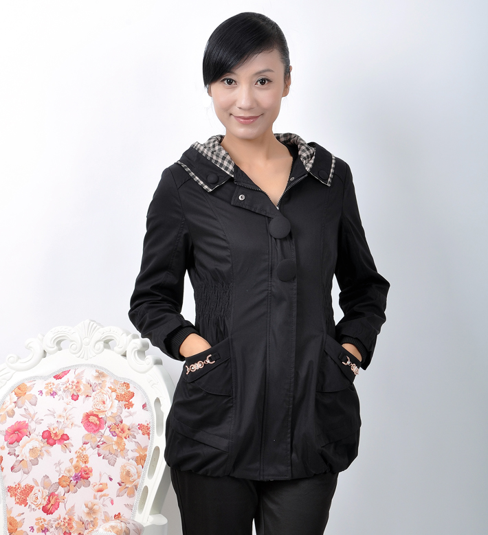 中老年外套女妈妈装秋装外套中年中长款休闲外