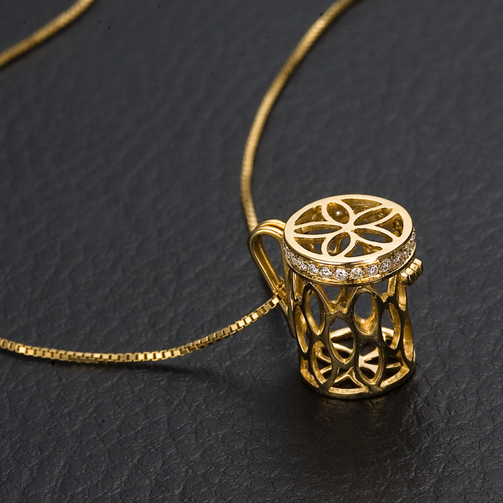 ijane简珠宝爱你一辈子 18K黄金女款钻石项链