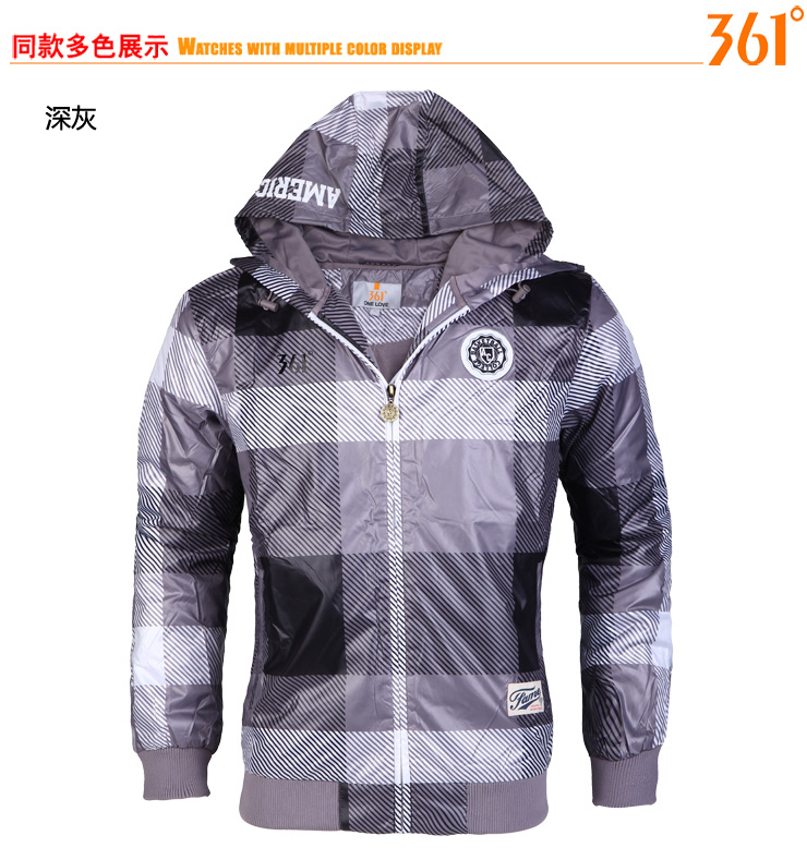 361° 361度 摇粒夹克 男式运动服 长袖 上衣 户