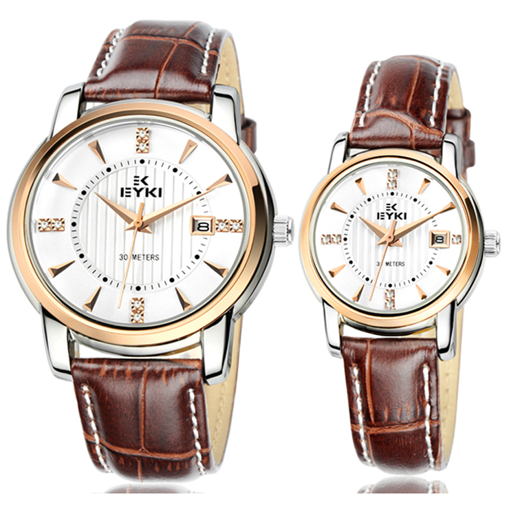 艾奇(EYKI) 石英表韩国时尚皮带时装水钻表85