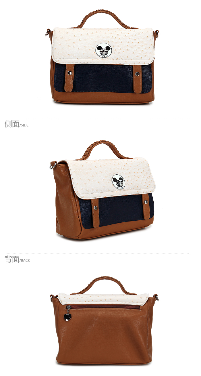 迪士尼米奇包包2012新款PU手提斜挎邮差包女