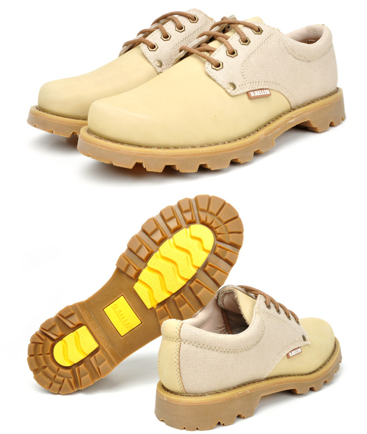 迪凯伦 舒适系带磨砂牛皮工装休闲鞋 D12002