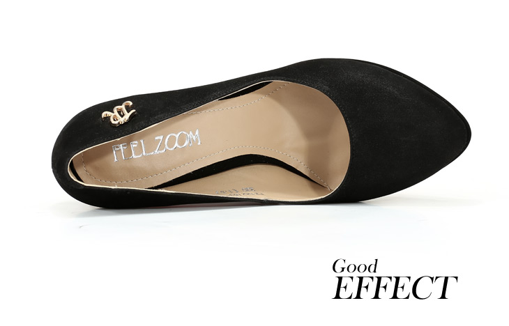 凤族(feelzoom) 女鞋高跟防水台 牛皮 气质单鞋