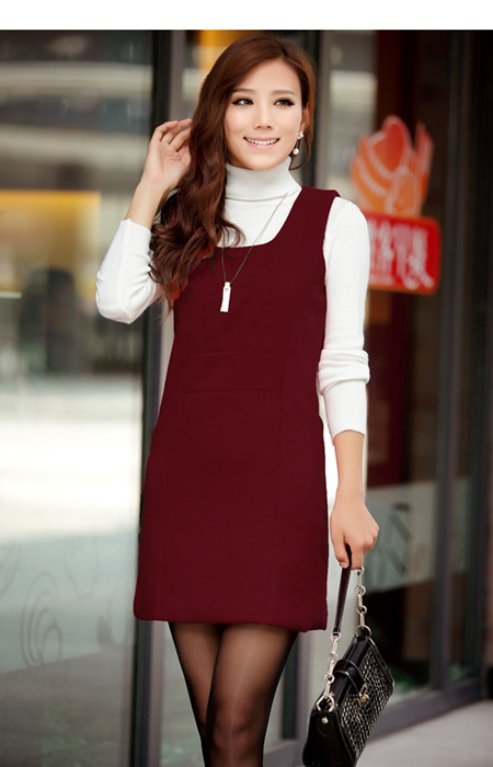 天籁之城 2012新品<em>女装韩版</em>修身<em>毛呢</em> <em>连衣裙</em>秋