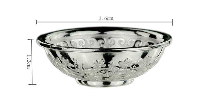 长城金银 Ag999千足银 代代富贵银碗5g*6套装