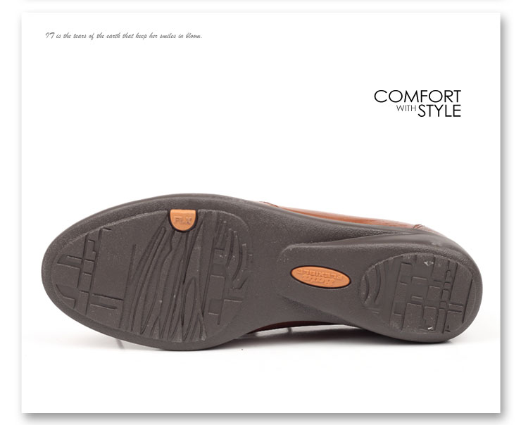 Bata\/拔佳秋棕色油蜡羊皮女鞋AQQ20D 棕色 3