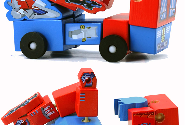 新蕾3C儿童玩具 变形金刚积木组合 儿童益智积