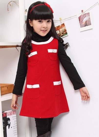 啊呜Awu (裙子+裤子+发饰)冬装 学院公主三件