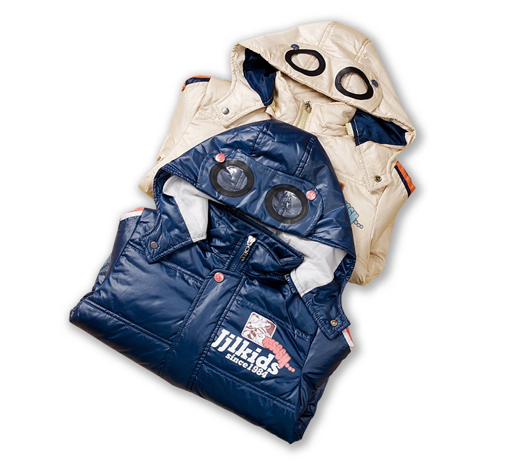 季季乐(Jjlkids)童装 冬新款男童渐变棉服棉衣 B