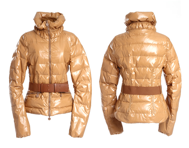 LILY 秋装 欧美大牌亮皮时尚收腰短款羽绒服 1