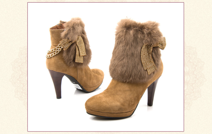 菲伯丽尔(Fondberyl)2012冬季新款超高跟厚底