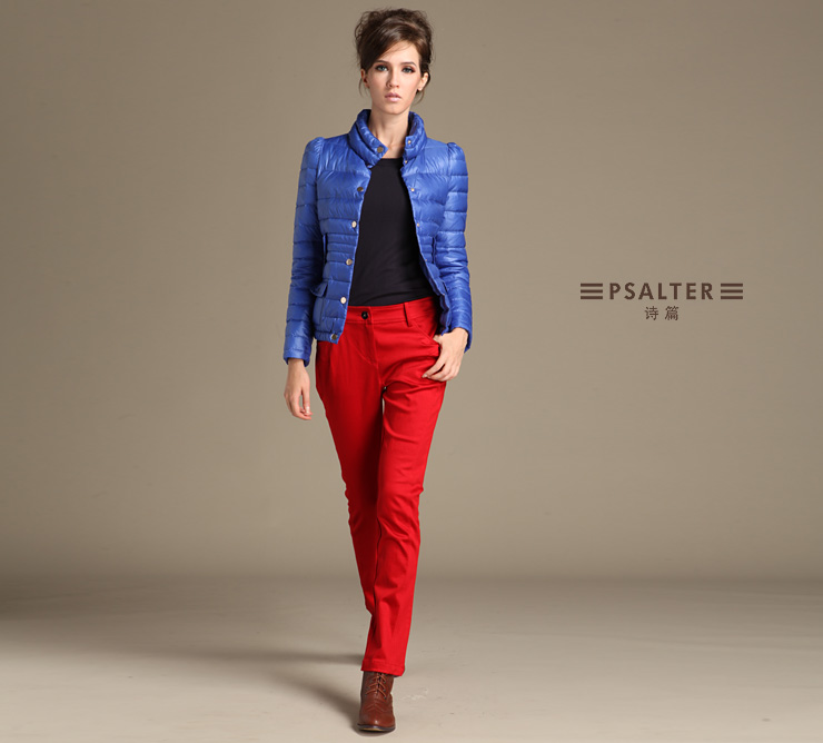 PSALTER诗篇2012冬装新款 短款羽绒服 蓝色