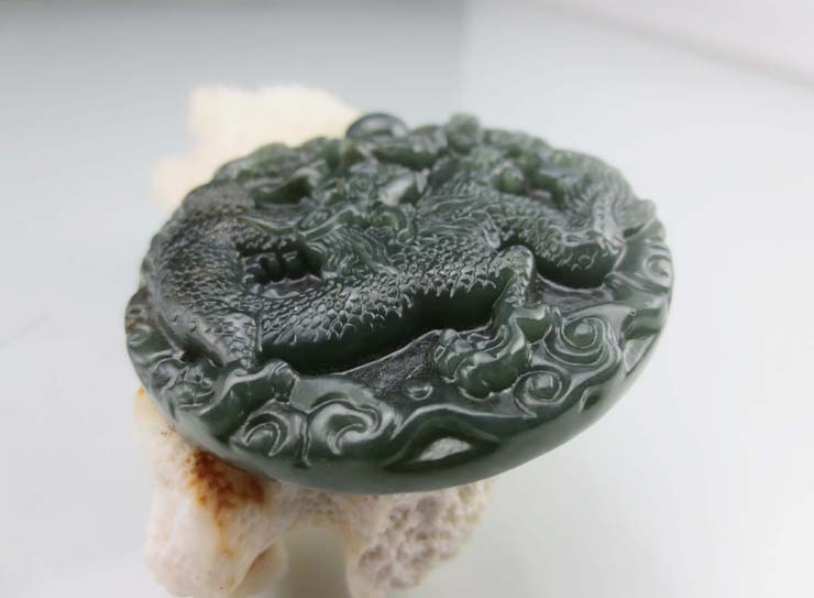 缘生记 天然和田青玉龙腾盛世挂件 龙行天下玉