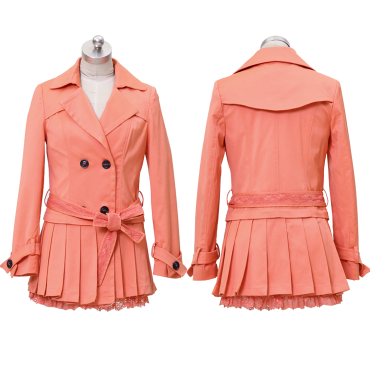 卓欧2012春装新款女装韩版修身蕾丝百褶裙衣