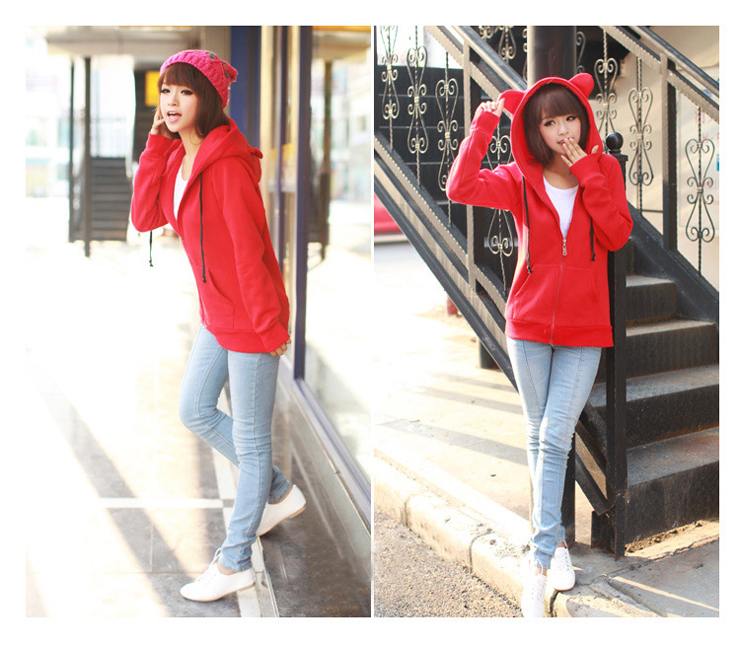 2012春秋新款女装长袖<em>开衫卫衣</em> 女 韩版宽松连