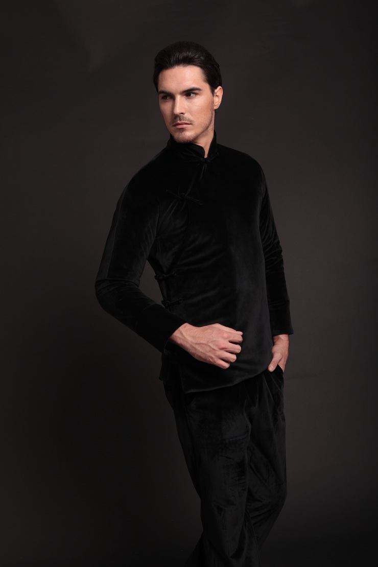 柒唐新唐装 直扣立领斜大襟汉服棉外套 棉袄丝