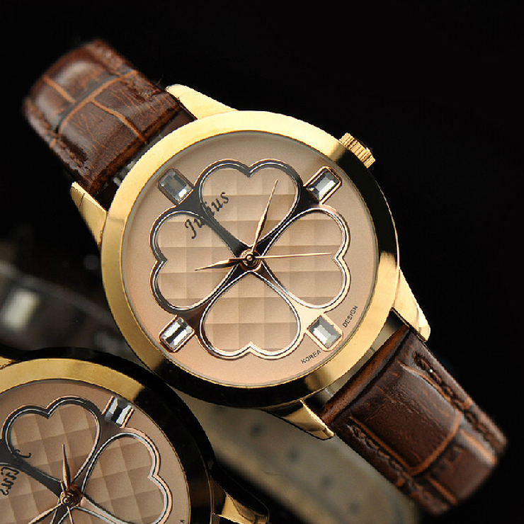 聚利时(julius) 石英表 小清新方形水钻新款幸福