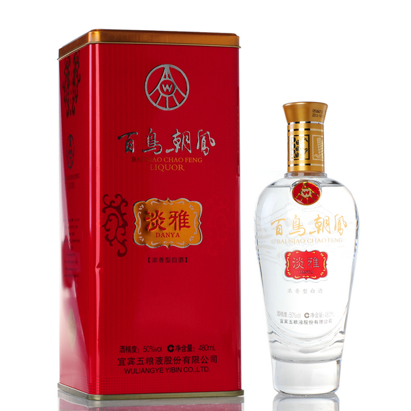 50度 五粮液 百鸟朝凤 红淡雅 铁盒 480ml 价格