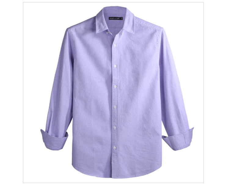 占姆士伯爵JamesEarl男士牛津纺长袖时尚休闲