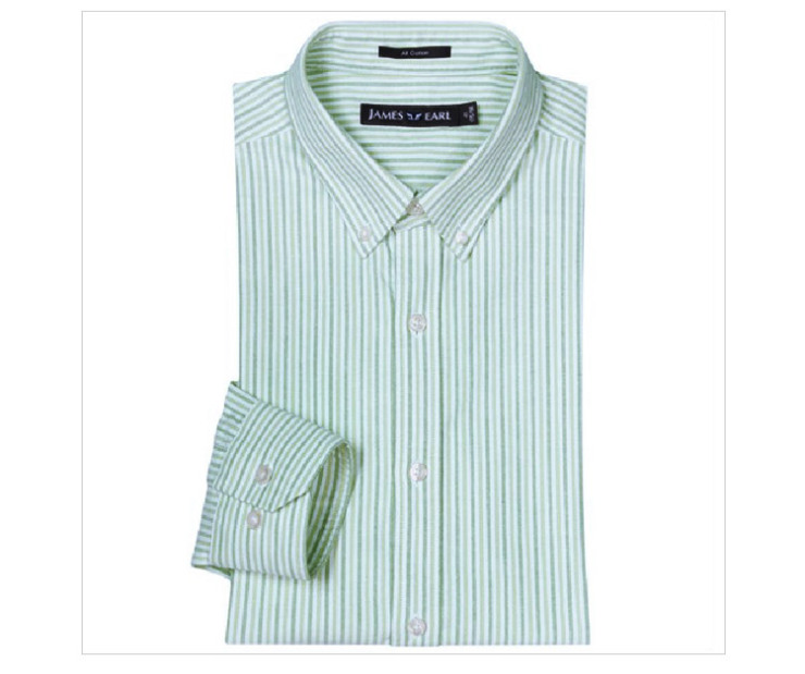 占姆士伯爵JamesEarl男士牛津纺长袖时尚休闲